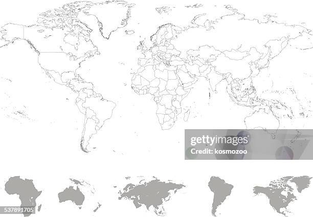 Map White Mode World Map White Outline Photos and Premium High Res Pictures - Getty Images