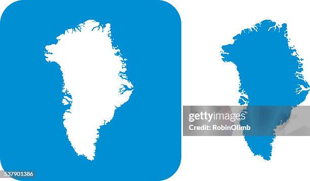 blue greenland icons - greenland stock illustrations