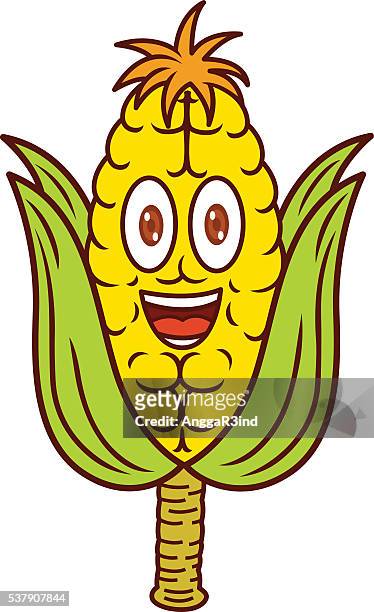 stockillustraties, clipart, cartoons en iconen met corn cartoon - kaf