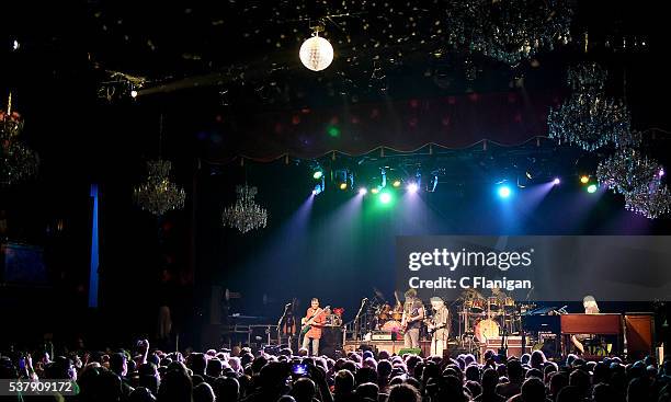 Drummer Bill Kreutzmann, Guitarists John Mayer, Bob Weir and Drummer Mickey Hart of Dead and Company perform during the 'Pay it Forward' concert at...