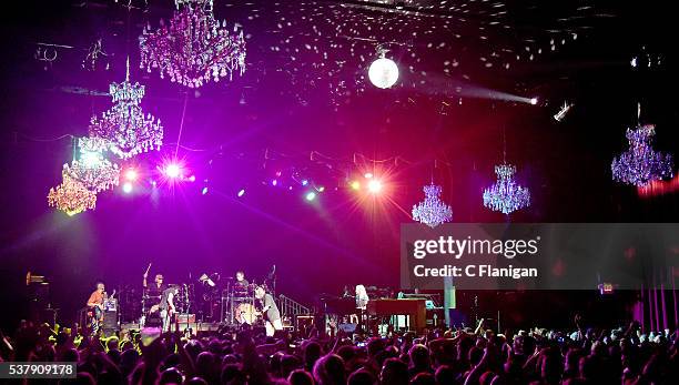 Drummer Bill Kreutzmann, Guitarists John Mayer, Bob Weir and Drummer Mickey Hart of Dead and Company perform during the 'Pay it Forward' concert at...