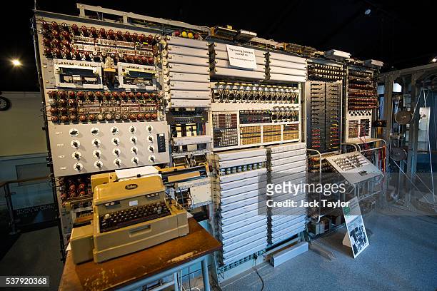 The Colossus computer, used to decode cypher during World War II at Block H, Bletchley Park, pictured at The National Museum of Computing on June 3,...