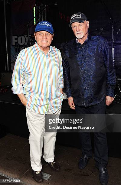 The Beach Boys members Bruce Johnston and Mike Love attend the 'FOX & Friends' All American Concert Series outside of FOX Studios on June 3, 2016 in...
