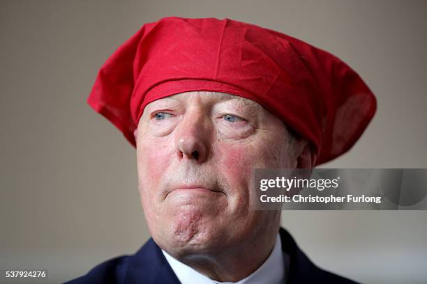 Alan Johnson MP takes part in a community meeting at Ramgarhia Sikh Temple in Birmingham as the MP's campaign for remain votes while touring with the...