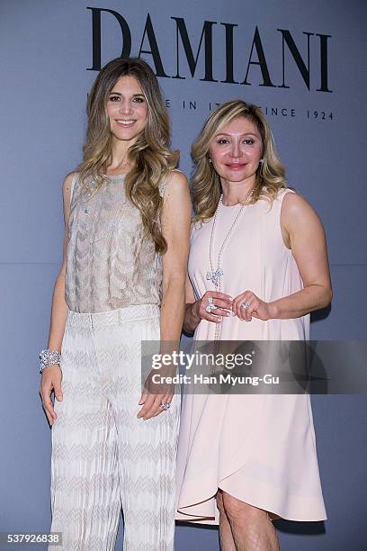 Nicoletta Romanoff and Silvia Damiani attend the photocall for DAMIANI "Romanov Collection" Launch on June 3, 2016 in Seoul, South Korea.