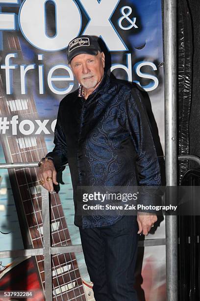 Musician and co-founder of The Beach Boys, Mike Love attends during "FOX & Friends" All American Concert Series outside of FOX Studios on June 3,...