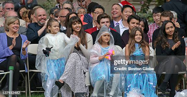 Matt Damon's wife, Luciana Damon, and family members were in the crowd, as the actor spoke at the Massachusetts Institute of Technologys commencement...