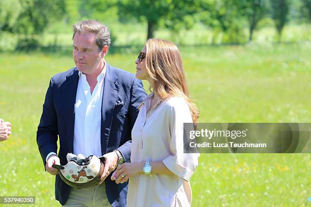 Christopher O'Neill and Princess Madeleine of Sweden are seen visiting the stables on June 3, 2016 in Gotland, Sweden. Duchess Leonore will meet her...