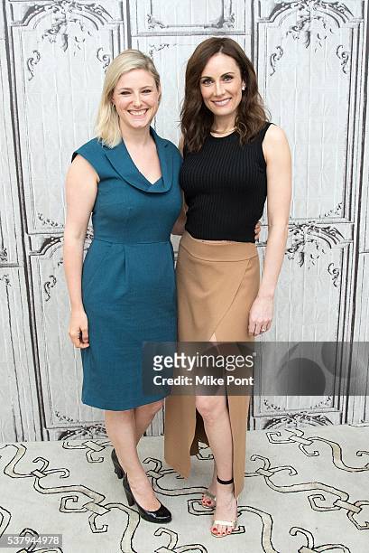 Moderator Laura Heywood and actress Laura Benanti attend the AOL Build Speaker Series to discuss "She Loves Me" at AOL Studios In New York on June 3,...