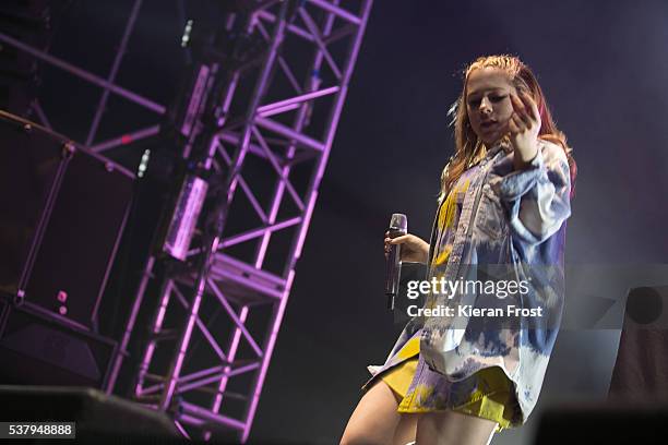 Katy B performs at Bulmers Forbidden Fruit Fesitval at the Irish Museum Of Modern Art on June 3, 2016 in Dublin, Ireland.