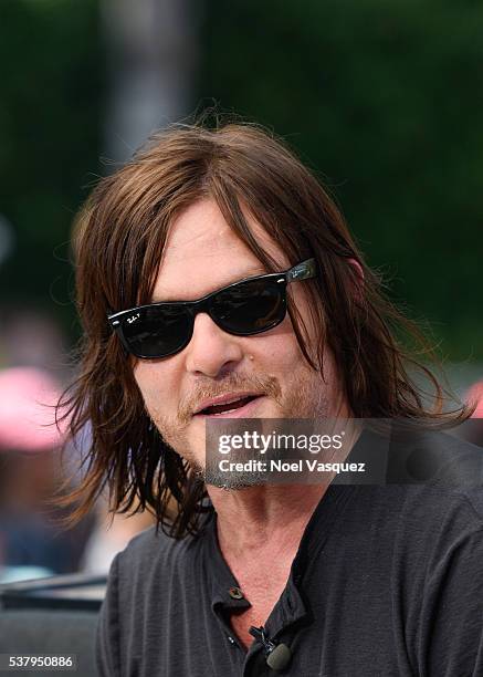 Norman Reedus visits "Extra" at Universal Studios Hollywood on June 3, 2016 in Universal City, California.