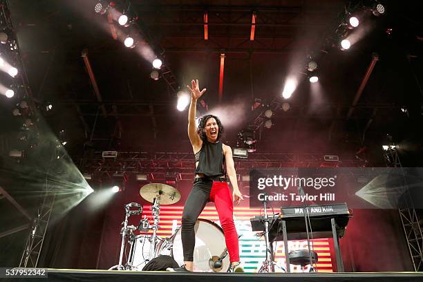 Kim Schifino of Matt and Kim performs onstage during the 2016 Governors Ball Music Festival at Randall's Island on June 3, 2016 in New York City.