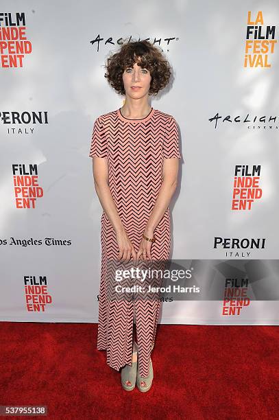 Producer Miranda July attends the premieres of "No Light and No Land Anywhere" and SBF "Sea Calls Me Home: Julia Holter" during the 2016 Los Angeles...