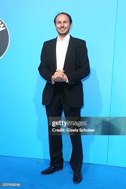 Luca Verhoeven, son of Senta Berger and Michael Verhoeven, during the Bayerischer Fernsehpreis 2016 at Prinzregententheater on June 3, 2016 in...