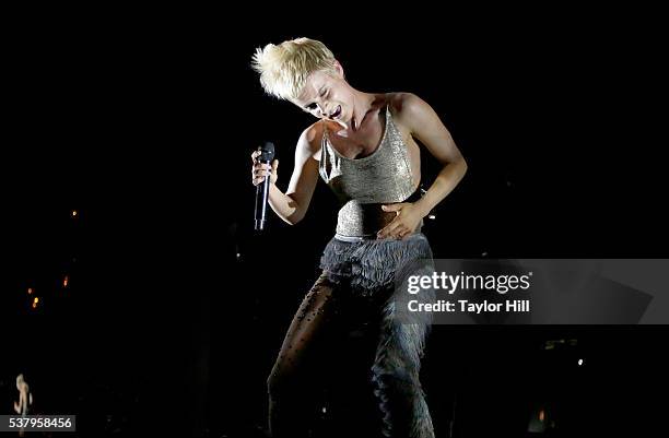 Robyn performs onstage during the 2016 Governors Ball Music Festival at Randall's Island on June 3, 2016 in New York City.