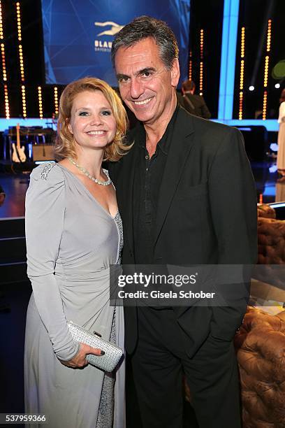 Annette Frier and her husband Johannes Wuensche during the Bayerischer Fernsehpreis 2016 at Prinzregententheater on June 3, 2016 in Munich, Germany.