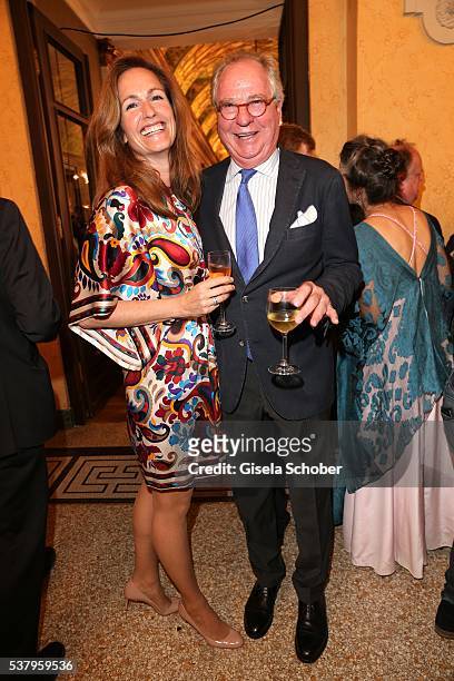 Friedrich von Thun and his daughter Gioia von Thun during the Bayerischer Fernsehpreis 2016 at Prinzregententheater on June 3, 2016 in Munich,...