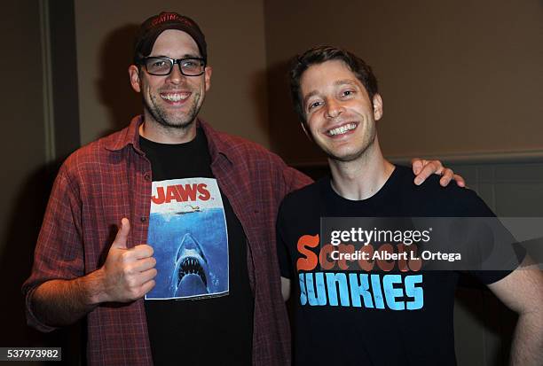 Dan Murrell and Spencer Gilbert of Screen Junkies on Day 2 of Wizard World Comic Con Philadelphia 2016 held at Pennsylvania Convention Center on June...