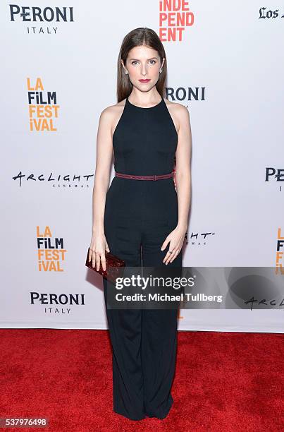 Actress Anna Kendrick attends a screening of "The Hollars" at the LA Film Festival at ArcLight Cinemas on June 3, 2016 in Culver City, California.