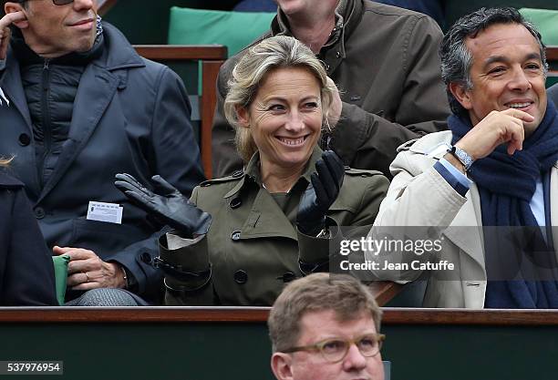 Anne-Sophie Lapix attends day 13 of the 2016 French Open held at Roland-Garros stadium on June 3, 2016 in Paris, France.