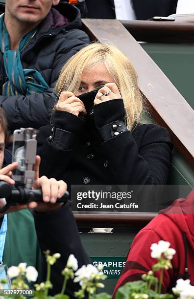 Emmanuelle Beart attends day 13 of the 2016 French Open held at Roland-Garros stadium on June 3, 2016 in Paris, France.