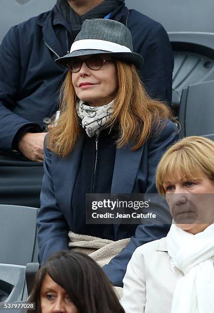 Cyrielle Clair attends day 13 of the 2016 French Open held at Roland-Garros stadium on June 3, 2016 in Paris, France.