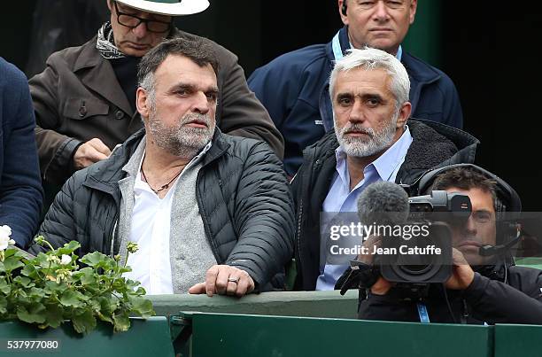 Philippe Gardent and Philippe Bernat-Salles attend day 13 of the 2016 French Open held at Roland-Garros stadium on June 3, 2016 in Paris, France.