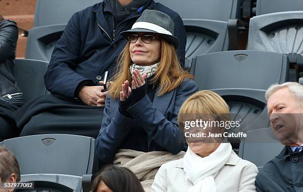 Cyrielle Clair attends day 13 of the 2016 French Open held at Roland-Garros stadium on June 3, 2016 in Paris, France.