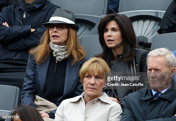 Cyrielle Clair and Caroline Barclay attend day 13 of the 2016 French Open held at Roland-Garros stadium on June 3, 2016 in Paris, France.