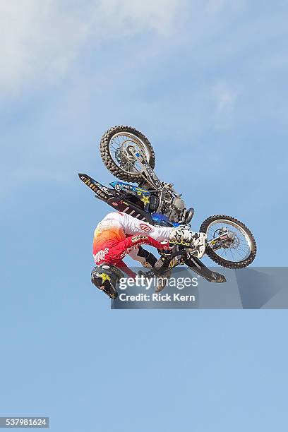 Rob Adelberg participates in Moto X Freestyle Warm-up during X Games Austin at Circuit of The Americas on June 2, 2016 in Austin, Texas.
