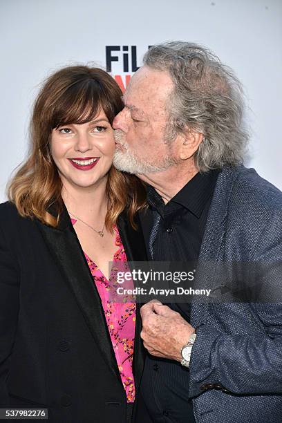 Amber Tamblyn and Russ Tamblyn attend the 2016 Los Angeles Film Festival - "Paint It Black" premiere at LACMA on June 3, 2016 in Los Angeles,...