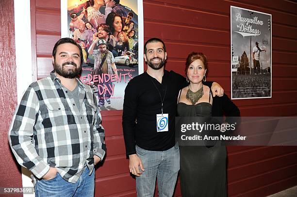 Actor Joe Burke, Director Michael David Lynch, and actress Alisa Ann Walter attend the screening of Dependent's Day at the Santa Cruz Film Festival...