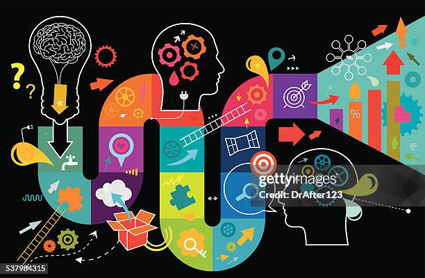 illustrazioni stock, clip art, cartoni animati e icone di tendenza di pensiero creativo - innovation