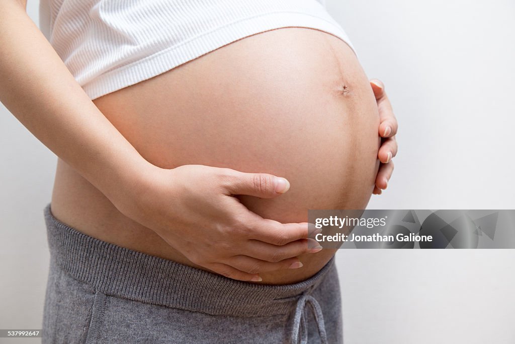 Belly of a pregnant woman