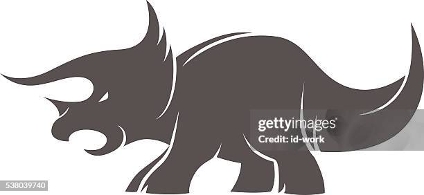 angry triceratops - bark stock illustrations