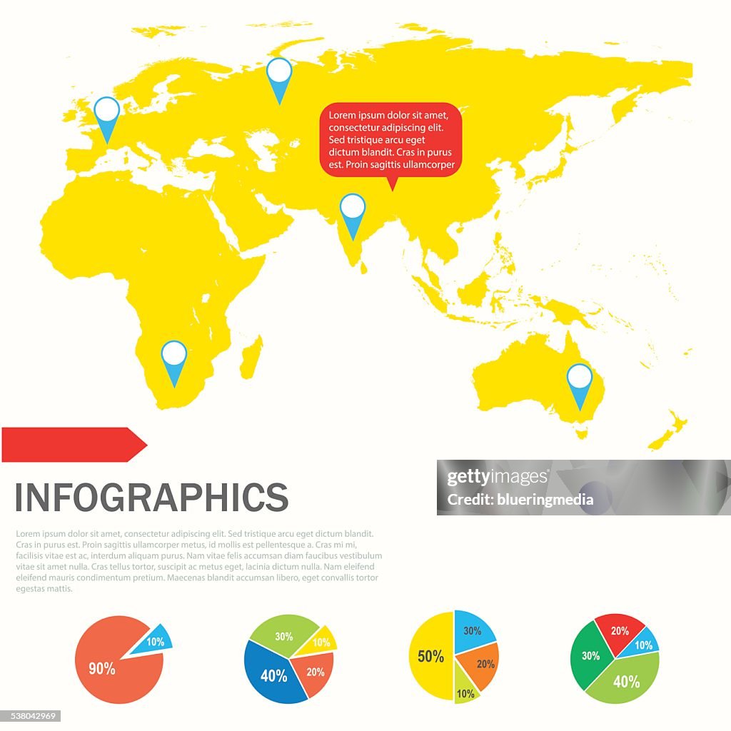 Random Map Yellow An Infographics Showing A Yellow Map High-Res Vector Graphic - Getty Images