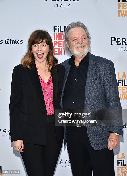 Amber Tamblyn and Russ Tamblyn attend the 2016 Los Angeles Film Festival - "Paint It Black" premiere at LACMA on June 3, 2016 in Los Angeles,...