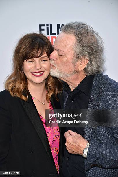 Amber Tamblyn and Russ Tamblyn attend the 2016 Los Angeles Film Festival - "Paint It Black" premiere at LACMA on June 3, 2016 in Los Angeles,...
