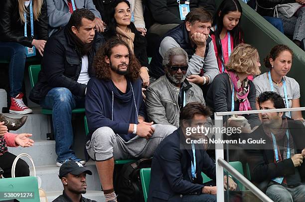 Joachim Noah and Zacharie Noah during the day fourteen of the French Open 2016 at Roland Garros on June 4, 2016 in Paris, France.