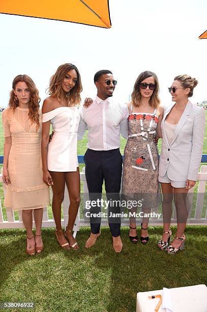 Riley Keough, Jourdan Dunn, Michael B. Jordan, Rose Byrne and Elizabeth Olsen attend the Ninth Annual Veuve Clicquot Polo Classic at Liberty State...