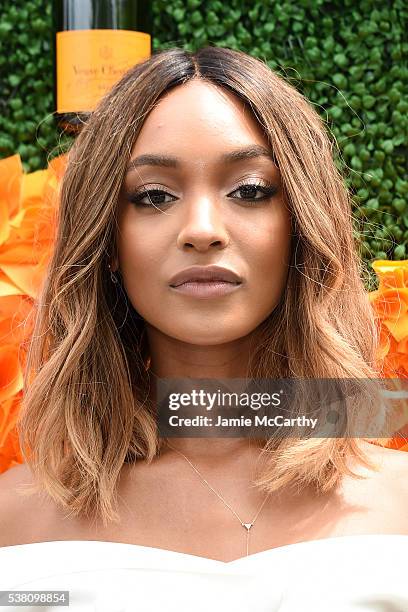 Model Jourdan Dunn attends the Ninth Annual Veuve Clicquot Polo Classic at Liberty State Park on June 4, 2016 in Jersey City, New Jersey.