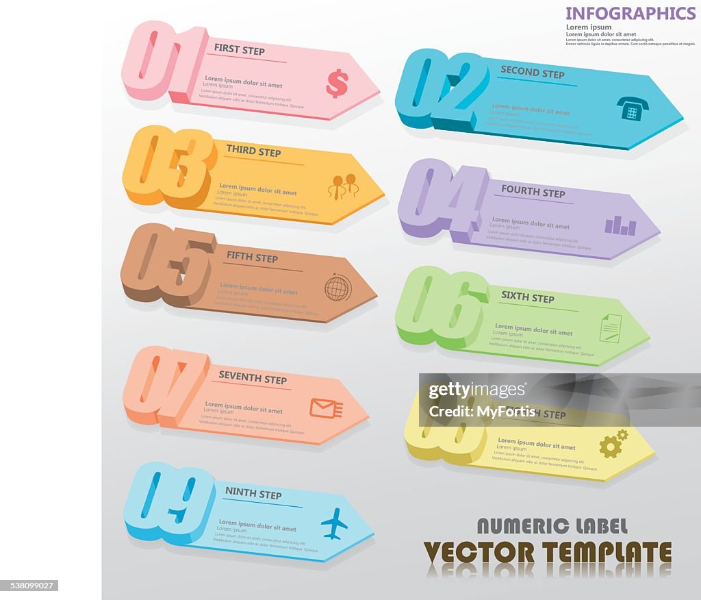 Numeric Graphics Infographics Numeric 3d Set High-Res Vector Graphic - Getty Images
