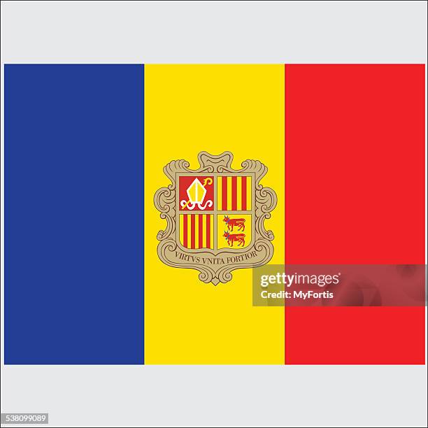 national flag of andorra - country geographic area stock illustrations