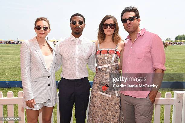 Elizabeth Olsen, Michael B. Jordan, Rose Byrne and Bobby Cannavale attend the Ninth Annual Veuve Clicquot Polo Classic at Liberty State Park on June...