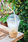 Ice coffee at the outdoor