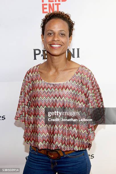 Olympic athlete Joanna Hayes attends the premiere of "Olympic Pride, American Prejudice" during the 2016 Los Angeles Film Festival at Arclight...