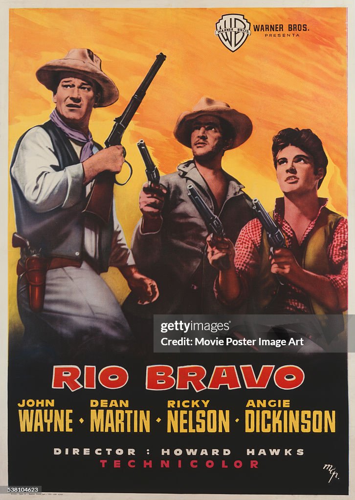 A poster for Howard Hawks' 1959 western 'Rio Bravo' starring John