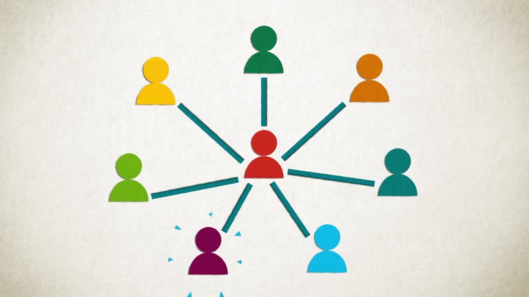 Human Connection Animation Social network connections expansion concept design in stop motion ...