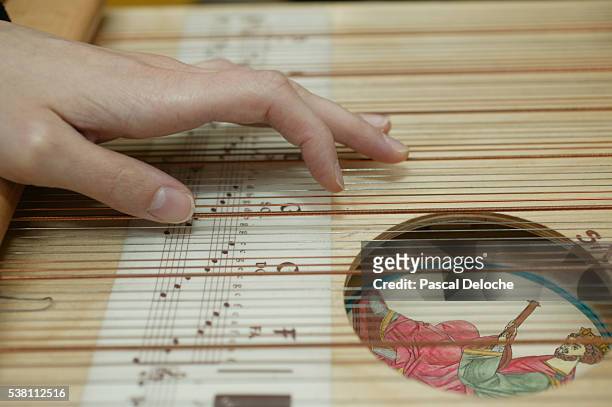 nun playing a zither - zither stock pictures, royalty-free photos & images