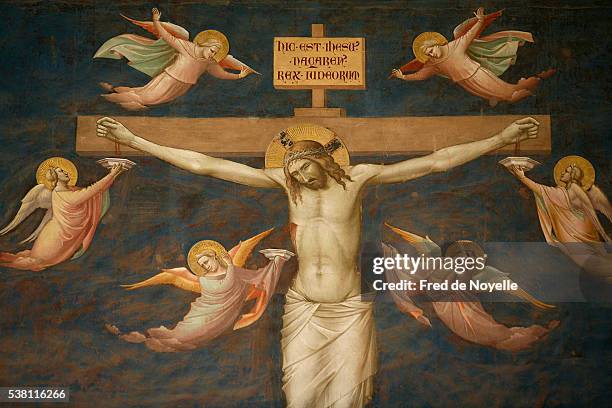 crucifixion by taddeo gaddi - crucifix stock pictures, royalty-free photos & images